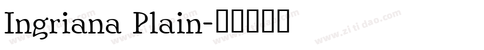 Ingriana Plain字体转换